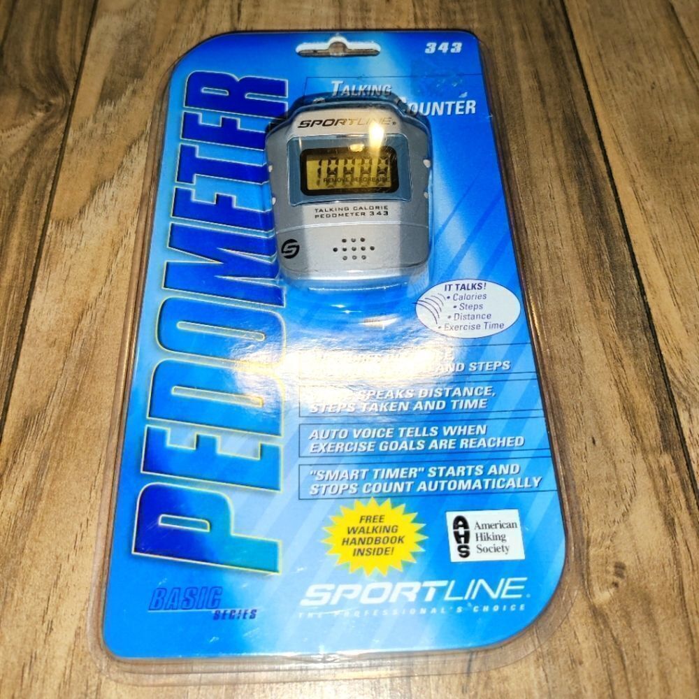 New Sportline Talking Calorie Counter Pedometer Model 343 Basic Series 2003